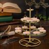 Kichvoe Butter Lamp Holder Plate Ghee Lamp Stand for Weddings Events Candle Holder for Cozy Atmosphere Detachable Design for Easy Cleaning Storage view 2