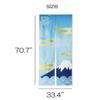 next.design Noren Japanese Style Doorway Curtain with a Picture of Mountain Fuji Printed on it (pattern1) view 3