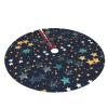 48 Christmas Tree Skirt,Durable Holiday Decor - Perfect Size for Your Christmas Tree,Magic stick Closure Stars Eastern Stars view 2