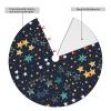 48 Christmas Tree Skirt,Durable Holiday Decor - Perfect Size for Your Christmas Tree,Magic stick Closure Stars Eastern Stars view 3