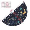 48 Christmas Tree Skirt,Durable Holiday Decor - Perfect Size for Your Christmas Tree,Magic stick Closure Stars Eastern Stars view 4