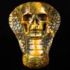 6.4" Orpiment Carved Crystal Cobra Skull, Crystal Healing view 2