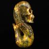 6.4" Orpiment Carved Crystal Cobra Skull, Crystal Healing view 3