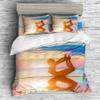 REALIN Yoga Zen Bedding Yoga Exercise Meditation Sunset Seaside Duvet Cover Set Girl Boy Kids Bed Sets 2/3/4PCS Quilt Covers/Sheets/Pillow Shams,Twin/Full/Queen/King (A,Queen-228x228cm-4PCS) view 2