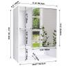 SMIBUY Bathroom Storage Shelf and Mirror Cabinet Wall Mounted, Freestanding Toilet Space Saver with 3-Tier Adjustable Shelves and Wall Hanging Over Toilet Storage Cabinet with Mirror Door (White) view 3