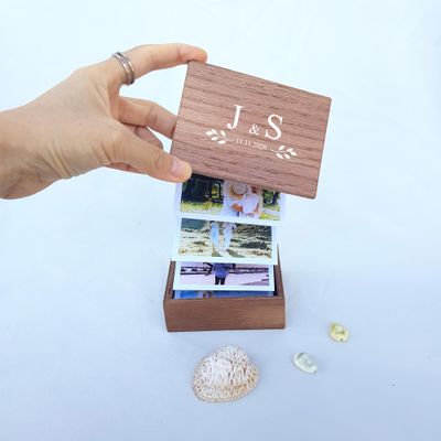Personalised Pull Out Photo Album Wooden Box, Personalized Text Explosion Gift Box, Wooden Photo Frame, Birthday Gift, Anniversary, Christmas, Wedding U1W3GR5