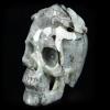 5.2" Labradorite Carved Crystal Skull & Western Dragon, Realistic, Crystal Healing view 3