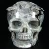 5.2" Labradorite Carved Crystal Skull & Western Dragon, Realistic, Crystal Healing view 4