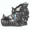 5.1" Shungite Carved Crystal Dragon Skull with Labradorite Eyes, Realistic view 3
