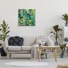 Stupell Industries Green Geometric Abstract, 24 x 24 Inch Canvas Wall Art view 3