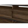 58 Inch Wood and Metal Entertainmnet TV Stand with 2 Drawers, Brown and Black view 4