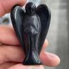 KatLin Hand-Carved Obsidian Quartz Crystal Reiki Angel Home Decoration Chakra Meditation Ornaments (Size : 25mm) view 1