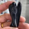 KatLin Hand-Carved Obsidian Quartz Crystal Reiki Angel Home Decoration Chakra Meditation Ornaments (Size : 25mm) view 3