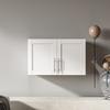 Stackable Wall Mounted Storage Cabinet, 31.50" D x 15.75" W x 19.69" H, White view 1