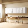 Stackable Wall Mounted Storage Cabinet, 31.50" D x 15.75" W x 19.69" H, White view 4