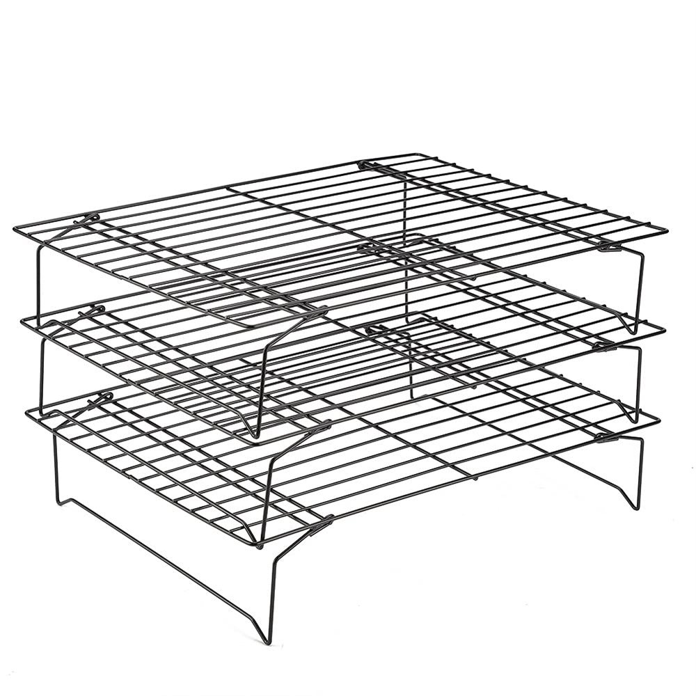 1/2pcs Stainless Steel Nonstick Cooling Rack Grid Baking Tray Biscuit/Cookie/Pizza/Bread/Cake Kitchen Baking Holder Shelf