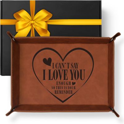 Valentines Love Gifts for Him, Valet Tray for Men Valentines Gifts, Valentines Mens Gifts for Boyfriend Husband, Valentine Gifts for Him,Husband Boyfriend Valentine Gifts from Wife Girlfriend