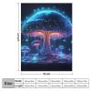 JHION Fantasy Plant Flannel Throw Blanket, Mushroom Fleece Cozy Blankets for All Seasons, Fuzzy Warm Bed Blanket Trippy Mushroom Blanket for Couch Bed Sofa 60"x80" view 2