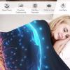JHION Fantasy Plant Flannel Throw Blanket, Mushroom Fleece Cozy Blankets for All Seasons, Fuzzy Warm Bed Blanket Trippy Mushroom Blanket for Couch Bed Sofa 60"x80" view 4