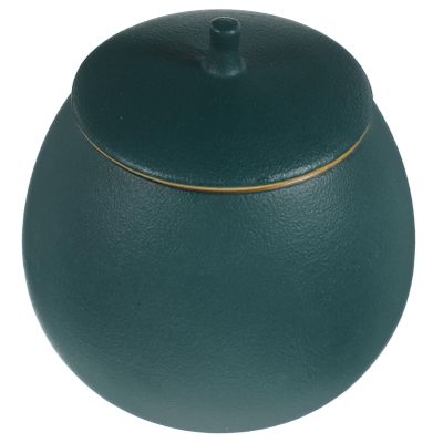 ABOOFAN Small Airtight Food Storage Jar Green Porcelain Lid Kitchen Spice Jars
