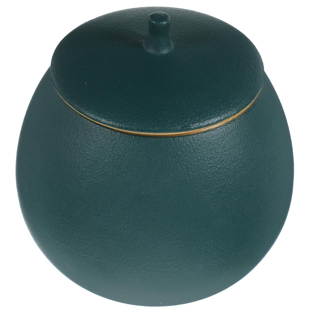 ABOOFAN Small Airtight Food Storage Jar Green Porcelain Lid Kitchen Spice Jars
