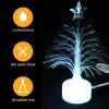 Mini Christmas Tree USB Power -Colour Desk Glowing Fiber Optic LED Christmas Tree Glowing Lights Xmas with Top Star Light Holiday Decoration view 4
