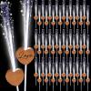 Tujoe 50 Pcs LED Wedding Sparklers Glow Sticks Heart Shape Long Fiber Optic Wands with 3 Light Modes for Send Off Reception Valentine Proposal Carnival Birthday Party Supplies Dance Floor Prop (Brown) view 1