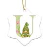 Guangpat Monogram Initial Letter U Christmas Tree Decorations Spring Tulips Gnomes Alphabet Personalized Christmas Ornaments 2023 Christmas Decor Gifts for Wedding Anniversary Holiday view 1