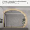 500X500 mm Illuminated Backlit LED Bathroom Mirror, Wall Mounted Multifunction Bathroom Vanity Mirror with Lights and Demister Pad, Energy-Saving Illuminated Smart Mirror 70cm/27.5in Lowerleftcut view 3