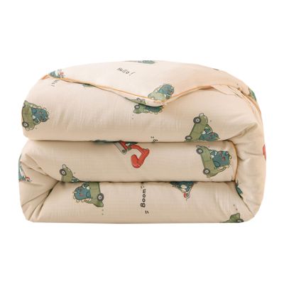 DEZYPZAM Quilt, Winter Comforter, Soft Cozy Bed Quilt, Bedding Soy Fiber Quilt, Reversible Comforter, for All Season, Organic Cotton Quilt (Dinosaur,150x200cm (4kg))