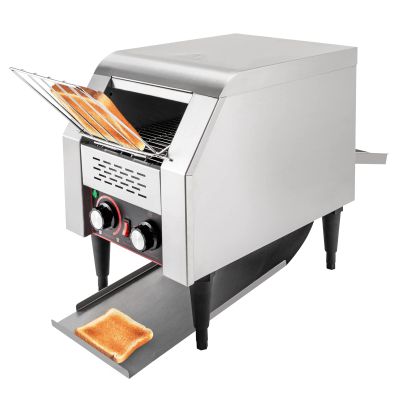 awolsrgiop 150/450 Slices/Hour Commercial Conveyor Toaster, Stainless Steel Heavy Duty Industrial Bread Baking Machine w/ 3 Ring Heating Tubes for Baking Sliced Bread, Toast (1300W(TT-150))