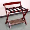 2 Pack Hotel Suitcase Stand - Foldable Suitcase Holder Stand, Solid Wooden Luggage Rack with Backrest, for Hotel, Bedroom, Guest Room, Closet, Household Hanger Furniture Landing Shelf (Color : Black view 3