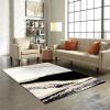 Abstract Black and White Marble Carpet, Gilded Golden Lines Modern and Simple Living Room Rugs, Washable Rug Easy to Clean Fine Fluff Short Velvet Apply to Hotels Entrance Door,46ft/120 * 180cm view 2