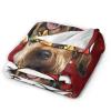 Airedale Christmas Throw Blanket 50X40in Warm Super Soft Flannel Blankets for Bed Sofa Great Gift8 view 3