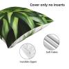 BTCOWZRV Throw Pillow Cover Green Plant with Long Leaves Print Decorative Throw Pillows Soft Pillow Cases Square Cushion Case Christmas Pillow Covers for Couch Bed Sofa Farmhouse Decor 12"x12" view 4
