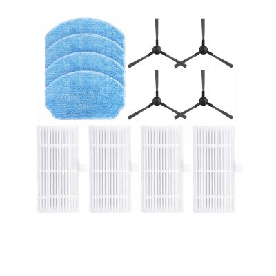 PonpEd Side Brush HEPA Filter Mop Cloths Compatible for ZCWA BR150 / BR151 Robot Vacuums Accessory (Color : Set A)