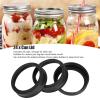 24PCS Wide Mouth Mason Jar Canning Rings, 70mm Round Mason Jar Replacement Rings Horse Mouth Iron Lid Mason Jars Tops Canning Ring Black for Regular Mouth, Wide Mouth Mason Jars view 3