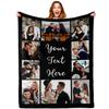 Cara Nonna Custom Blanket with Photo Personalized Picture Blanket for Christmas Valentines Day Anniversary Birthday Gifts Customized Gifts for Dad Mom Girlfriend Boyfriend Wife Husband view 1