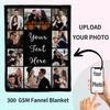 Cara Nonna Custom Blanket with Photo Personalized Picture Blanket for Christmas Valentines Day Anniversary Birthday Gifts Customized Gifts for Dad Mom Girlfriend Boyfriend Wife Husband view 3