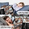 Cara Nonna Custom Blanket with Photo Personalized Picture Blanket for Christmas Valentines Day Anniversary Birthday Gifts Customized Couple Gifts for Girlfriend Boyfriend Wife Husband -9 Photo view 4