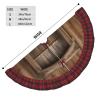Rustic Stall Wooden Door Print Plaid Christmas Tree Skirt,Farmhouse Tree Skirt,for Holiday Party Christmas Tree Decor view 4