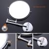 8" 20Cm Makeup Mirror Bathroom Cosmetic Mirror Folding Telescopic Wall Mounted Beauty Mirror for Bathroom,Brushed Gold,10X view 2