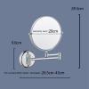 8" 20Cm Makeup Mirror Bathroom Cosmetic Mirror Folding Telescopic Wall Mounted Beauty Mirror for Bathroom,Brushed Gold,10X view 3