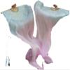 ZEBEYE Belly Dance Long Fan,Spinning Belly Dance Long Fan Pois 59" (150 cm) Pairs, Adjustable Real Silk Fan Veils (Color : Mist) view 1