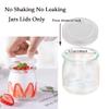 Boxweer 15PCS Yogurt Jar Lids - Clear Plastic, Reusable, BPA-Free Polypropylene, Screw Top, Transparent, Round, Microwaveable, Ideal for Oui Yogurt Jars, Glass Jars, and More view 4