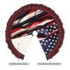 American Flag Print Plaid Christmas Tree Skirt,Farmhouse Tree Skirt,for Holiday Party Christmas Tree Decor view 3