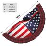 American Flag Print Plaid Christmas Tree Skirt,Farmhouse Tree Skirt,for Holiday Party Christmas Tree Decor view 4