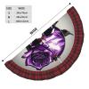Purple Rose and Skull Print Plaid Christmas Tree Skirt,Farmhouse Tree Skirt,for Holiday Party Christmas Tree Decor view 4