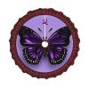 Dreamlike Purple Butterfly Print Plaid Christmas Tree Skirt,Farmhouse Tree Skirt,for Holiday Party Christmas Tree Decor view 1