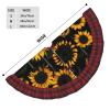 Sunflower Blooming Flowers Plants Print Plaid Christmas Tree Skirt,Farmhouse Tree Skirt,for Holiday Party Christmas Tree Decor view 4